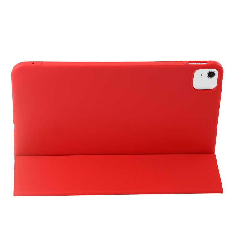 For iPad Air 13 2025 / 2024 Three-fold Holder Flip Tablet Leather Case(Red)