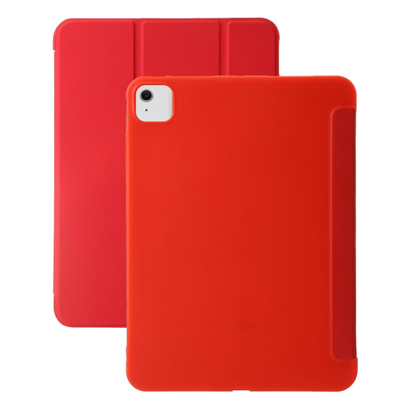 For iPad Air 13 2025 / 2024 Three-fold Holder Flip Tablet Leather Case(Red)