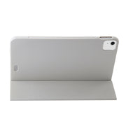 For iPad Air 13 2024 Three-fold Holder Flip Tablet Leather Case(Grey)