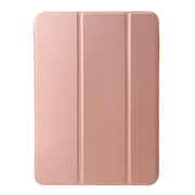 For iPad Air 11 2025 / 2024 Three-fold Holder Flip Tablet Leather Case(Rose Gold)
