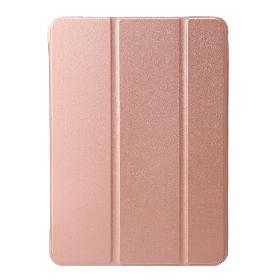 For iPad Air 11 2025 / 2024 Three-fold Holder Flip Tablet Leather Case(Rose Gold)