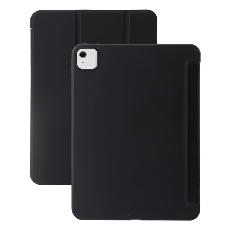 For iPad Air 11 2025 / 2024 Three-fold Holder Flip Tablet Leather Case(Black)