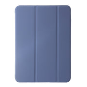 For iPad Air 11 2024 Three-fold Holder Flip Tablet Leather Case(Purple)