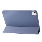 For iPad Air 11 2024 Three-fold Holder Flip Tablet Leather Case(Purple)