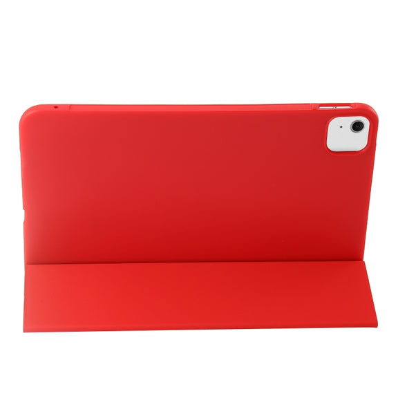 For iPad Air 11 2024 Three-fold Holder Flip Tablet Leather Case(Red)