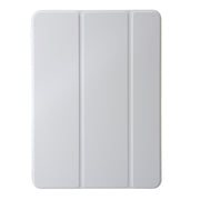 For iPad Air 11 2025 / 2024 Three-fold Holder Flip Tablet Leather Case(Grey)
