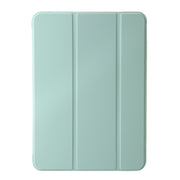 For iPad Pro 11 2024 Three-fold Holder Flip Tablet Leather Case(Mint Green)