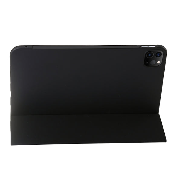 For iPad Pro 11 2024 Three-fold Holder Flip Tablet Leather Case(Black)
