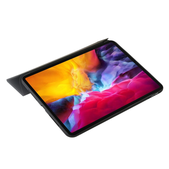 For iPad Pro 11 2024 Three-fold Holder Flip Tablet Leather Case(Black)