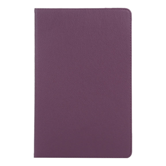 For iPad Pro 13 2024 360 Degree Rotation Litchi Texture Leather Tablet Case with Holder(Purple)