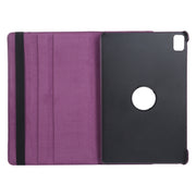 For iPad Pro 13 2024 360 Degree Rotation Litchi Texture Leather Tablet Case with Holder(Purple)