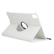 For iPad Pro 13 2024 360 Degree Rotation Litchi Texture Leather Tablet Case with Holder(White)