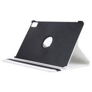 For iPad Pro 13 2024 360 Degree Rotation Litchi Texture Leather Tablet Case with Holder(White)