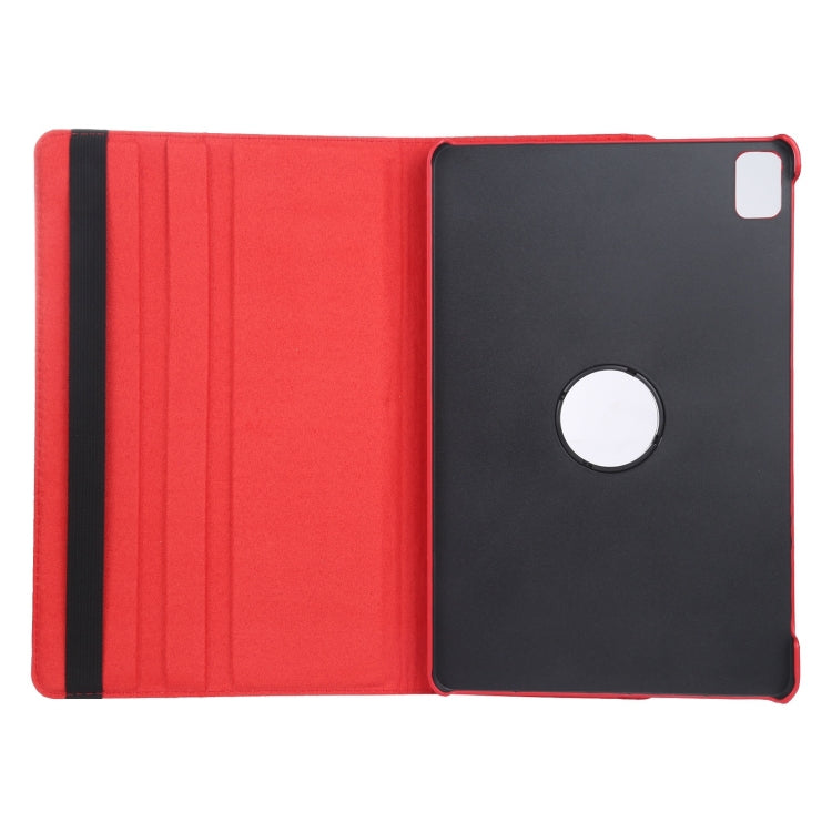 For iPad Pro 13 2024 360 Degree Rotation Litchi Texture Leather Tablet Case with Holder(Red)