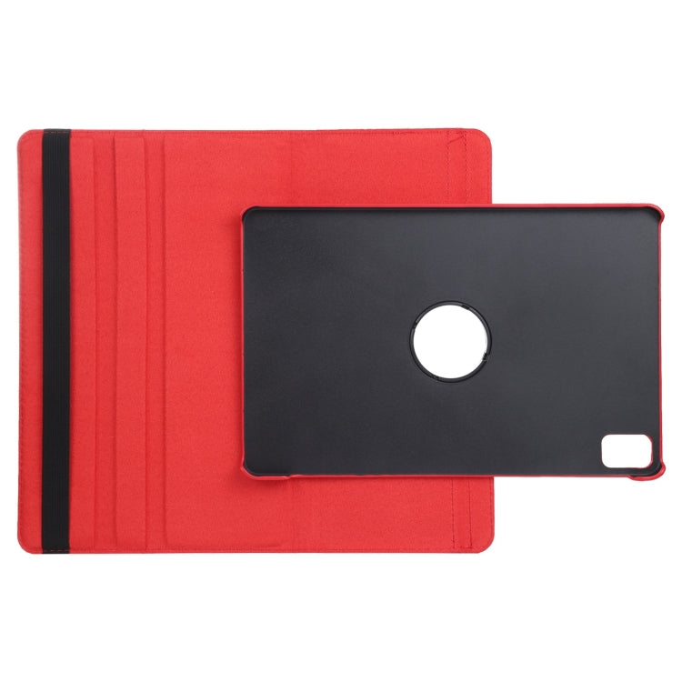 For iPad Pro 13 2024 360 Degree Rotation Litchi Texture Leather Tablet Case with Holder(Red)