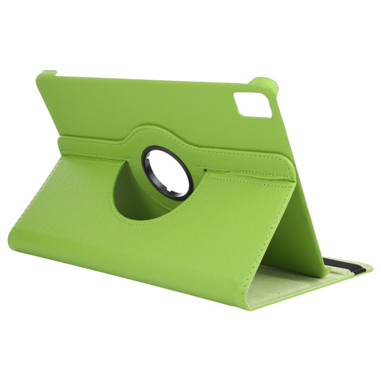 For iPad Pro 13 2024 360 Degree Rotation Litchi Texture Leather Tablet Case with Holder(Green)