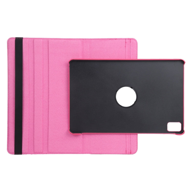 For iPad Air 13 2024 360 Degree Rotation Litchi Texture Leather Tablet Case with Holder(Rose Red)