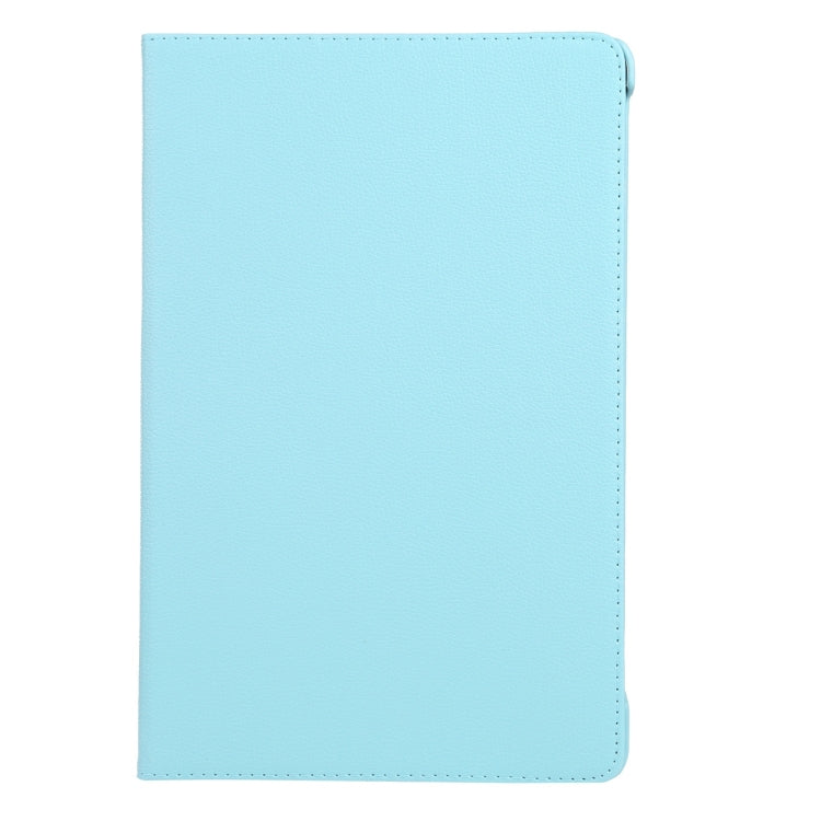 For iPad Air 11 2024 360 Degree Rotation Litchi Texture Leather Tablet Case with Holder(Sky Blue)