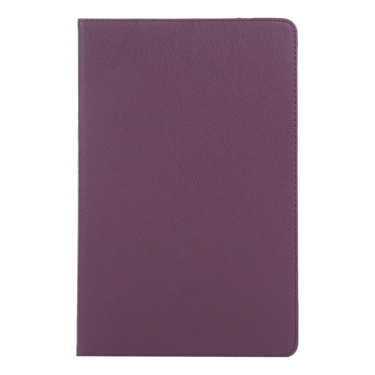 For iPad Pro 11 2024 360 Degree Rotation Litchi Texture Leather Tablet Case with Holder(Purple)