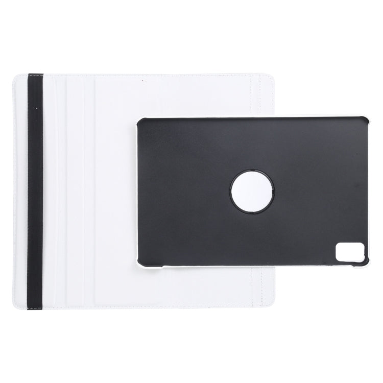 For iPad Pro 11 2024 360 Degree Rotation Litchi Texture Leather Tablet Case with Holder(White)