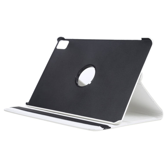 For iPad Pro 11 2024 360 Degree Rotation Litchi Texture Leather Tablet Case with Holder(White)