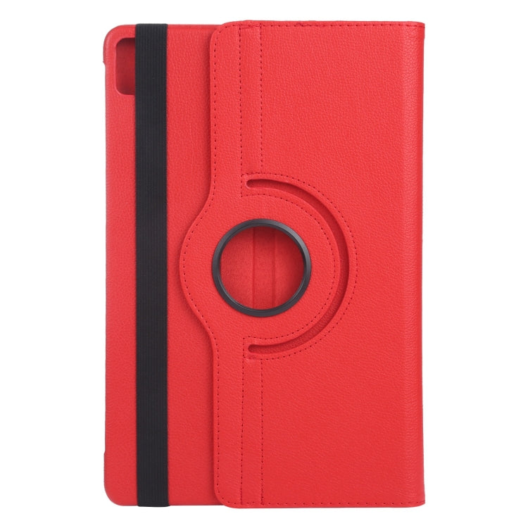 For iPad Pro 11 2024 360 Degree Rotation Litchi Texture Leather Tablet Case with Holder(Red)