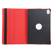For iPad Pro 11 2024 360 Degree Rotation Litchi Texture Leather Tablet Case with Holder(Red)