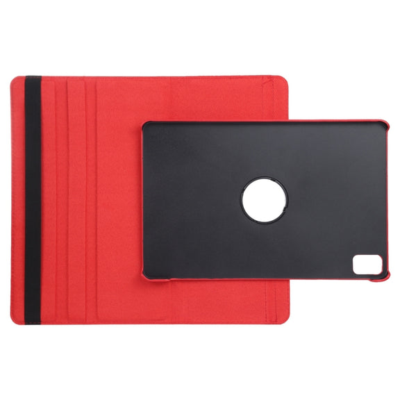 For iPad Pro 11 2024 360 Degree Rotation Litchi Texture Leather Tablet Case with Holder(Red)