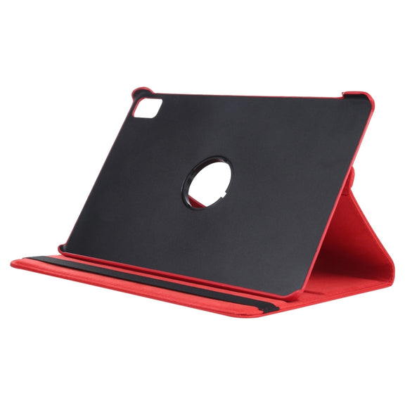 For iPad Pro 11 2024 360 Degree Rotation Litchi Texture Leather Tablet Case with Holder(Red)
