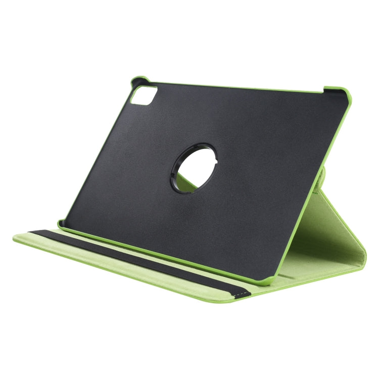 For iPad Pro 11 2024 360 Degree Rotation Litchi Texture Leather Tablet Case with Holder(Green)
