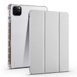For iPad Pro 11 2024 3-fold Clear TPU Smart Leather Tablet Case with Pen Slot(Space Gray) - iPad Pro 11 2024 Cases by PMC TechLife | Online Shopping South Africa | PMC TechLife | Buy Now Pay Later Mobicred