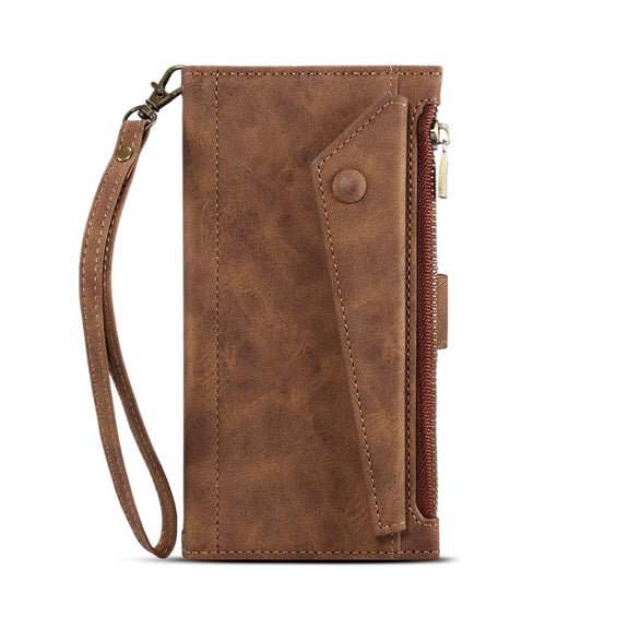 For Motorola Moto G34 ESEBLE Retro Frosted RFID Leather Phone Case(Brown)