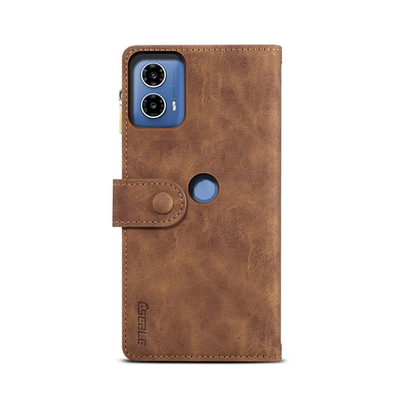 For Motorola Moto G34 ESEBLE Retro Frosted RFID Leather Phone Case(Brown)