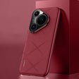 For Huawei Pura 70 Pro / Pro+ Plain Leather PC Phone Case(Wine Red) - Huawei Cases by PMC Jewellery | Online Shopping South Africa | PMC Jewellery | Buy Now Pay Later Mobicred