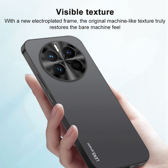 For Huawei Pura 70 AG Frosted Electroplating Acrylic Phone Case(Navy Blue)