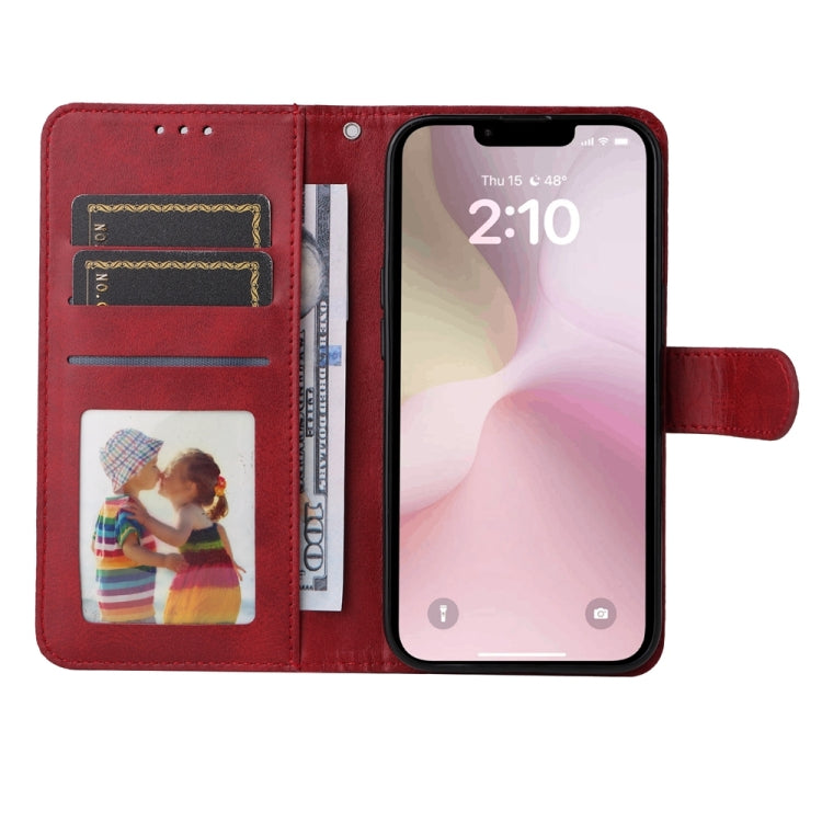 For iPhone 16e Classic Calf Texture Flip Leather Phone Case(Red)