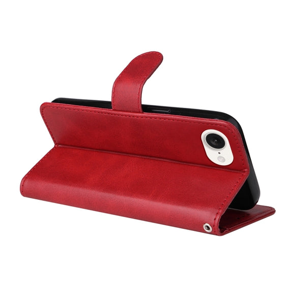 For iPhone 16e Classic Calf Texture Flip Leather Phone Case(Red)