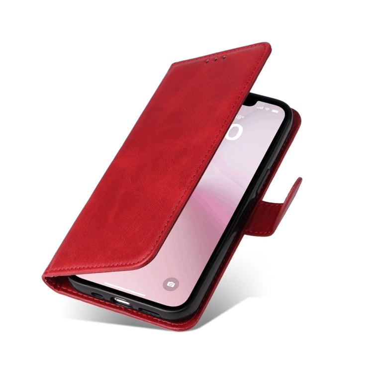 For iPhone 16e Classic Calf Texture Flip Leather Phone Case(Red)