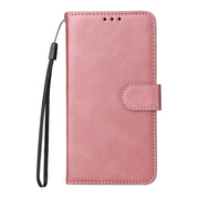 For iPhone 16e Classic Calf Texture Flip Leather Phone Case(Rose Gold)