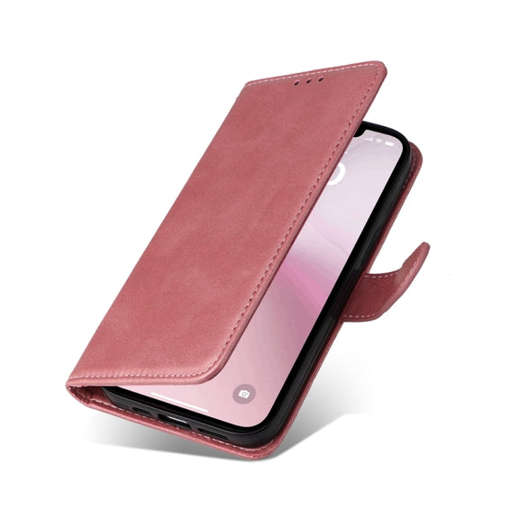 For iPhone 16e Classic Calf Texture Flip Leather Phone Case(Rose Gold)
