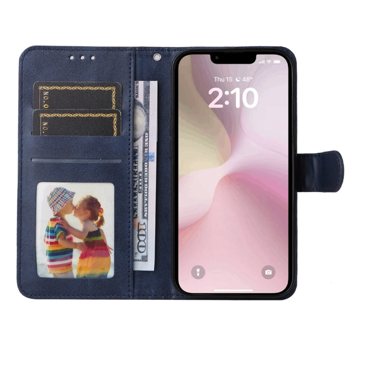 For iPhone 16e Classic Calf Texture Flip Leather Phone Case(Blue)