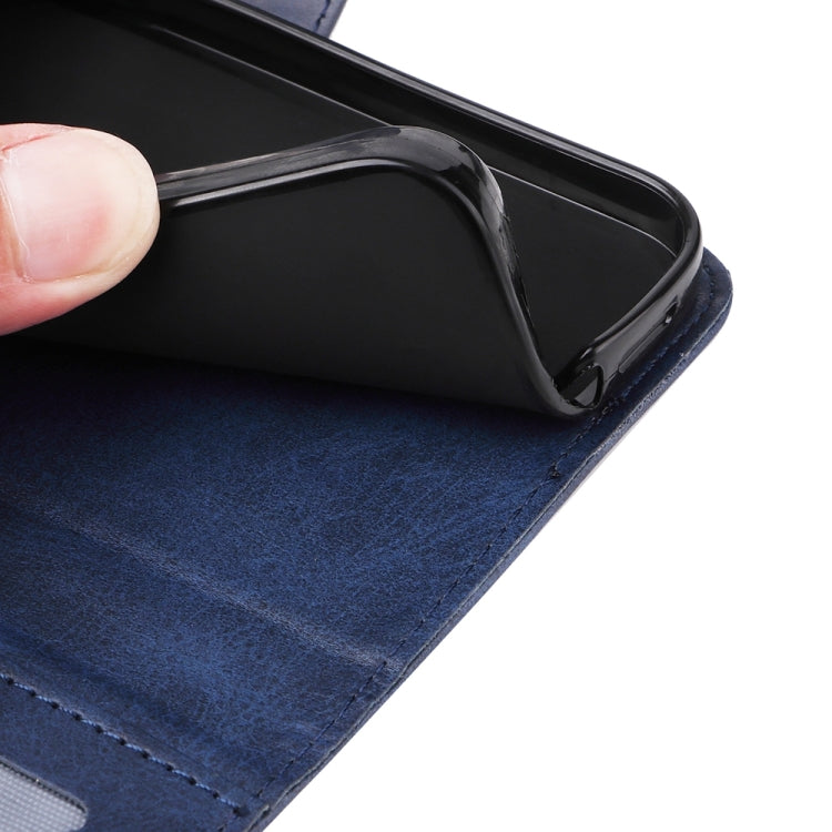 For iPhone 16e Classic Calf Texture Flip Leather Phone Case(Blue)