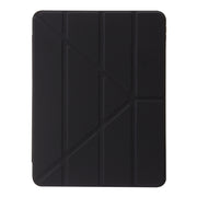 For iPad Air 13 2025 / 2024 Clear Acrylic Deformation Leather Tablet Case(Black)