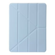 For iPad Air 13 2025 / 2024 Clear Acrylic Deformation Leather Tablet Case(Ice Blue)
