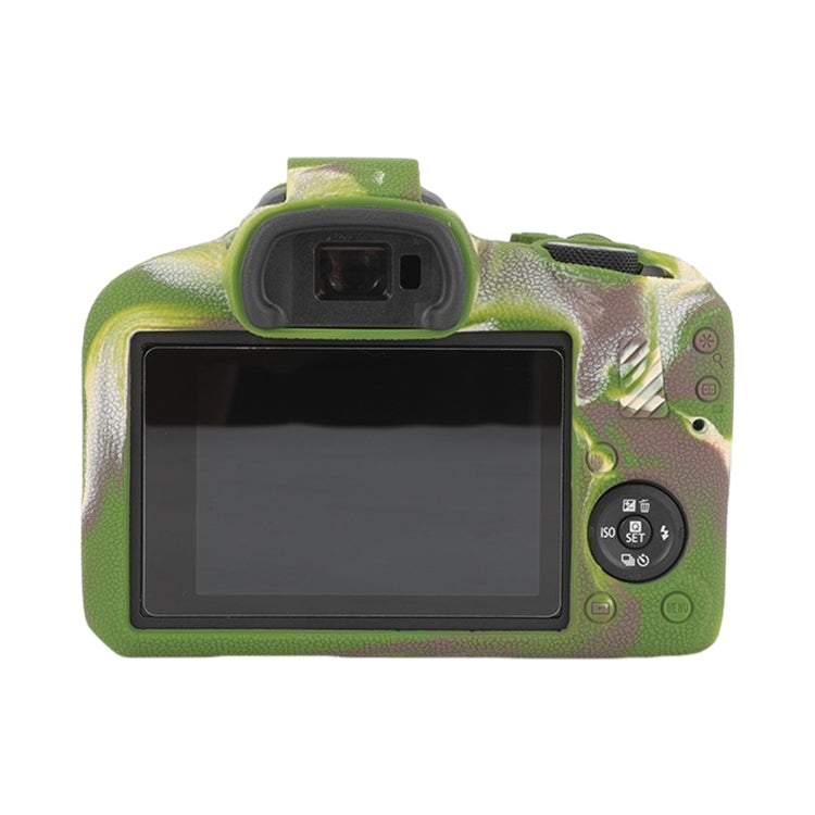For Canon EOS R100 Litchi Texture Soft Silicone Protective Case(Camouflage)