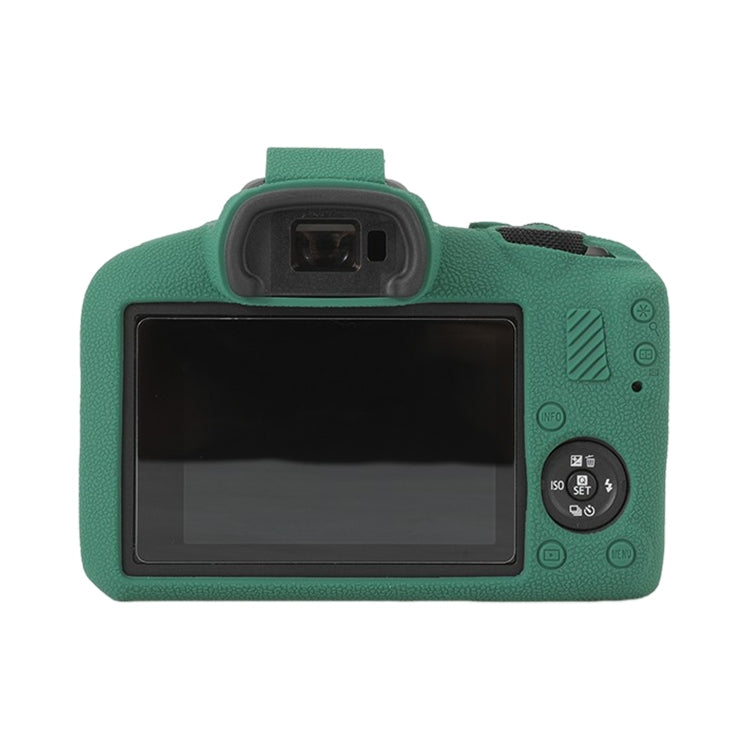 For Canon EOS R100 Litchi Texture Soft Silicone Protective Case(Green)