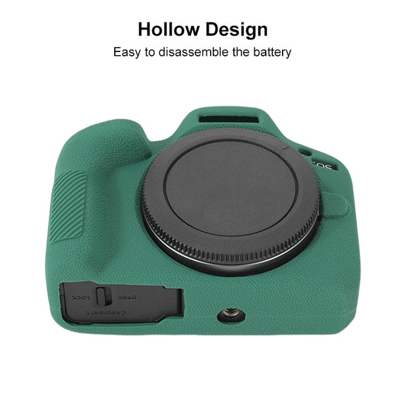 For Canon EOS R100 Litchi Texture Soft Silicone Protective Case(Green)
