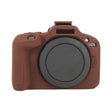 For Canon EOS R100 Litchi Texture Soft Silicone Protective Case(Coffee) - Protective Case by PMC TechLife | Online Shopping South Africa | PMC TechLife | Buy Now Pay Later Mobicred