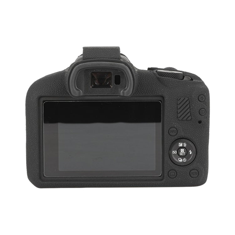 For Canon EOS R100 Litchi Texture Soft Silicone Protective Case(Black)