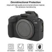 For Canon EOS R100 Litchi Texture Soft Silicone Protective Case(Black)